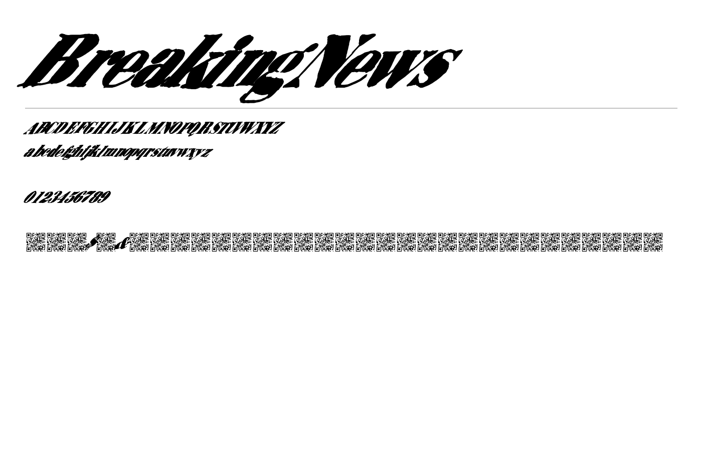 BreakingNews Font preview