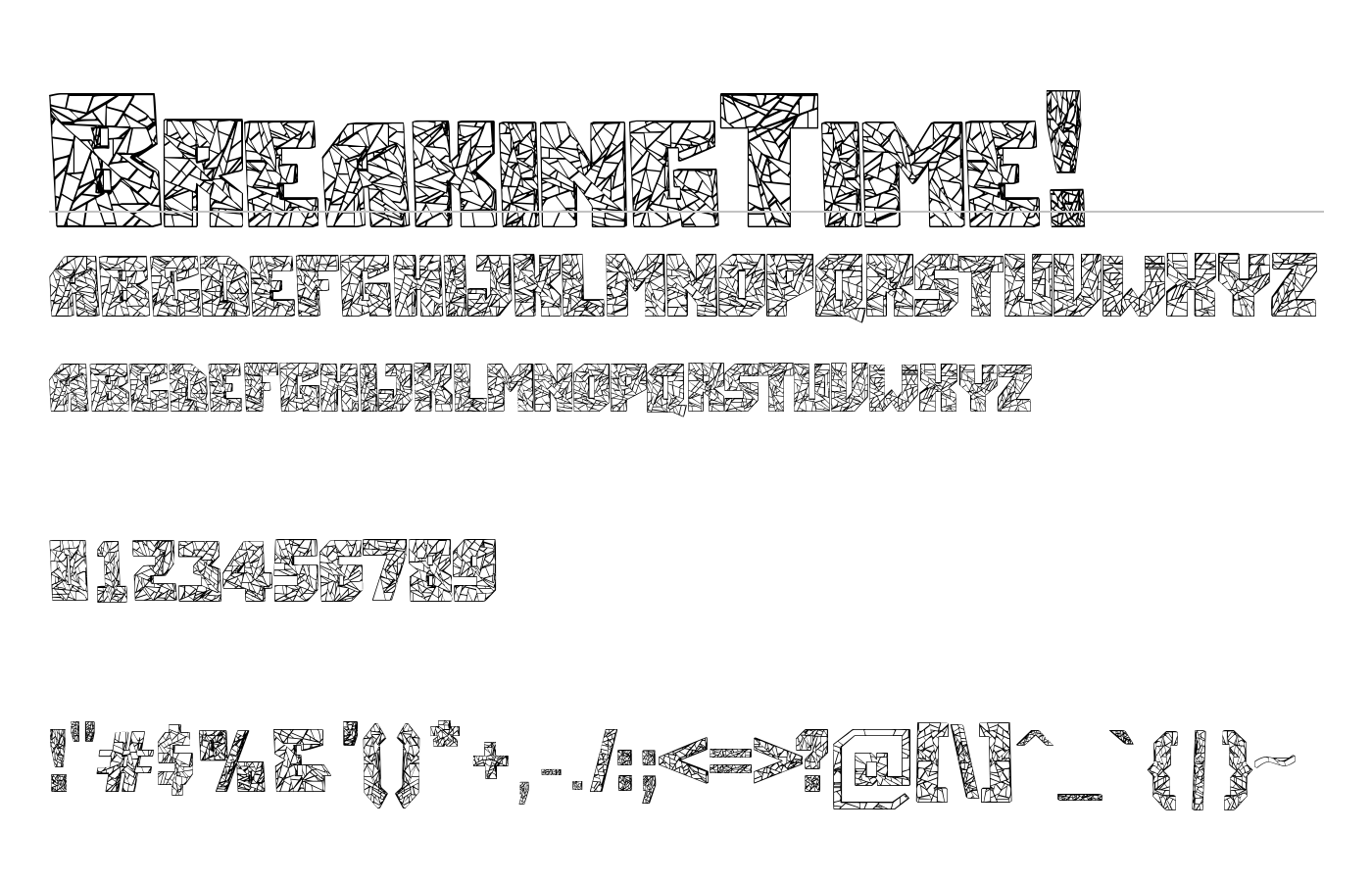 BreakingTime! Font preview
