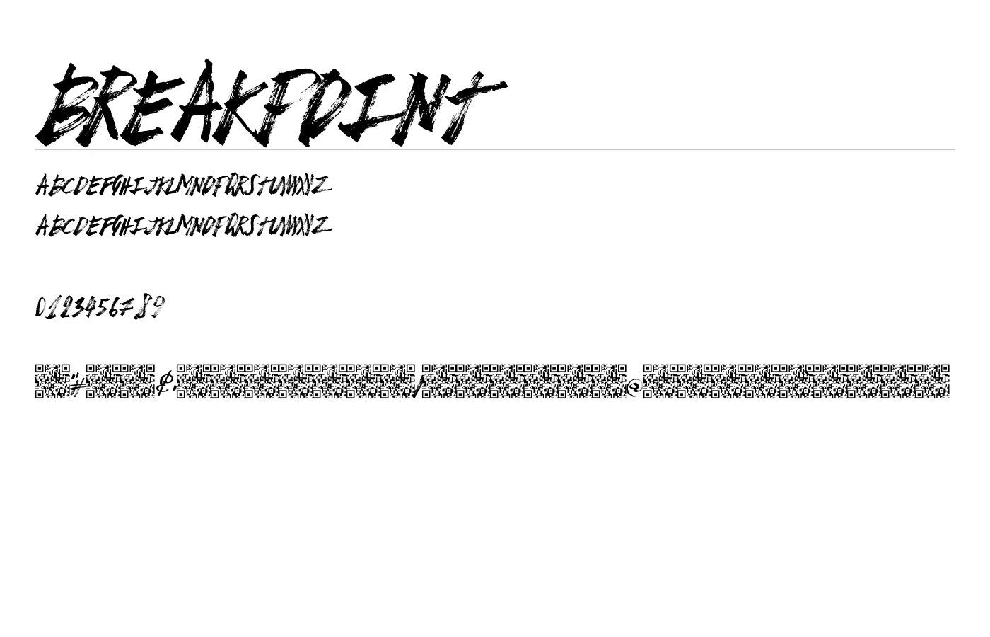 BreakPoint Font preview