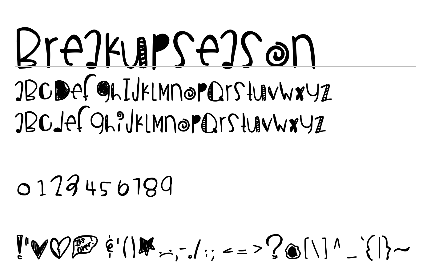 BreakupSeason Font preview