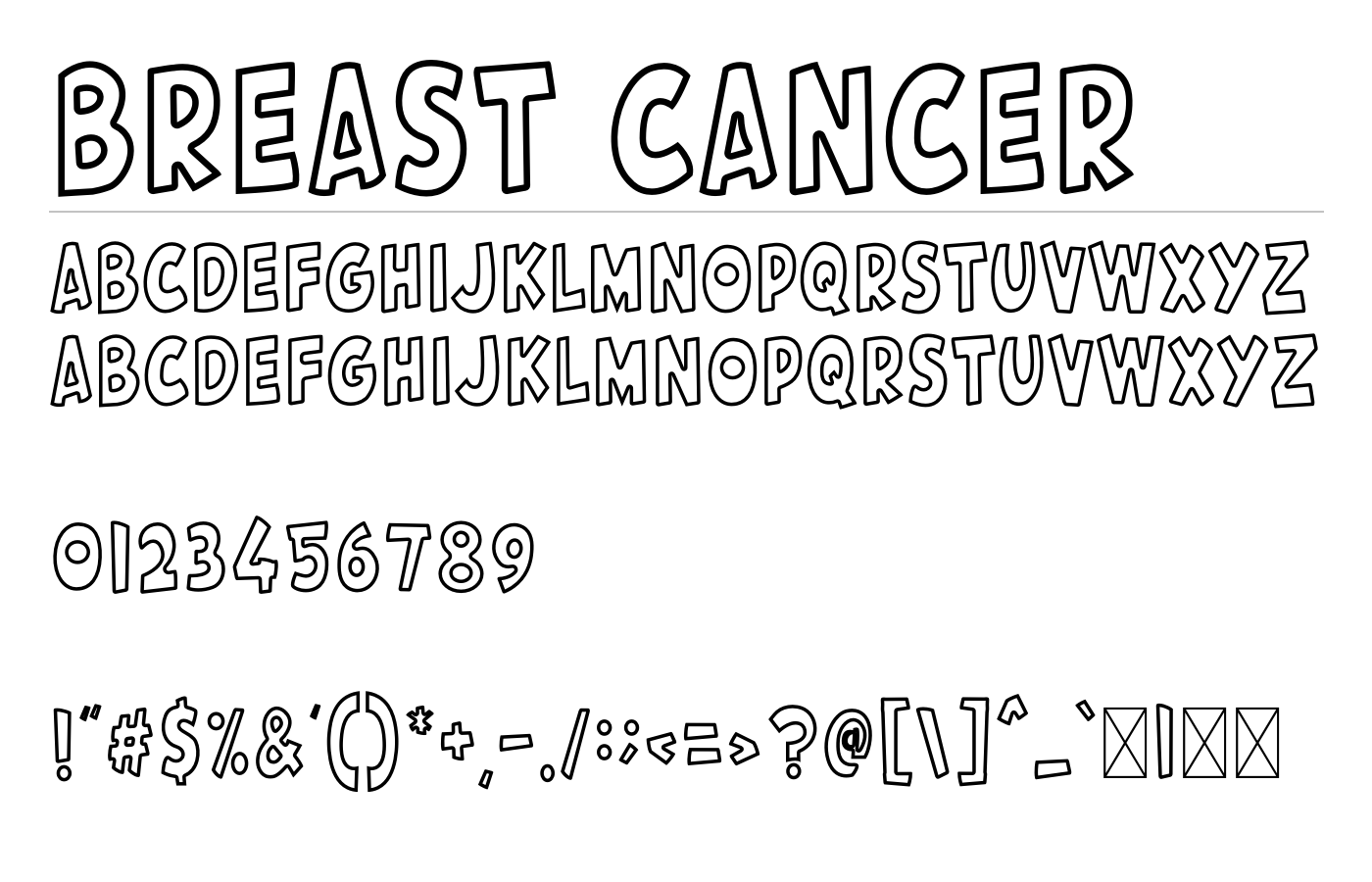 Breast Cancer Font preview