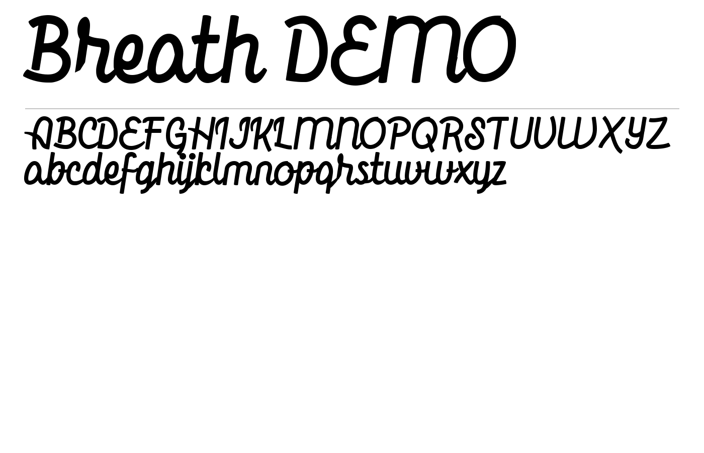 Breath DEMO Font preview