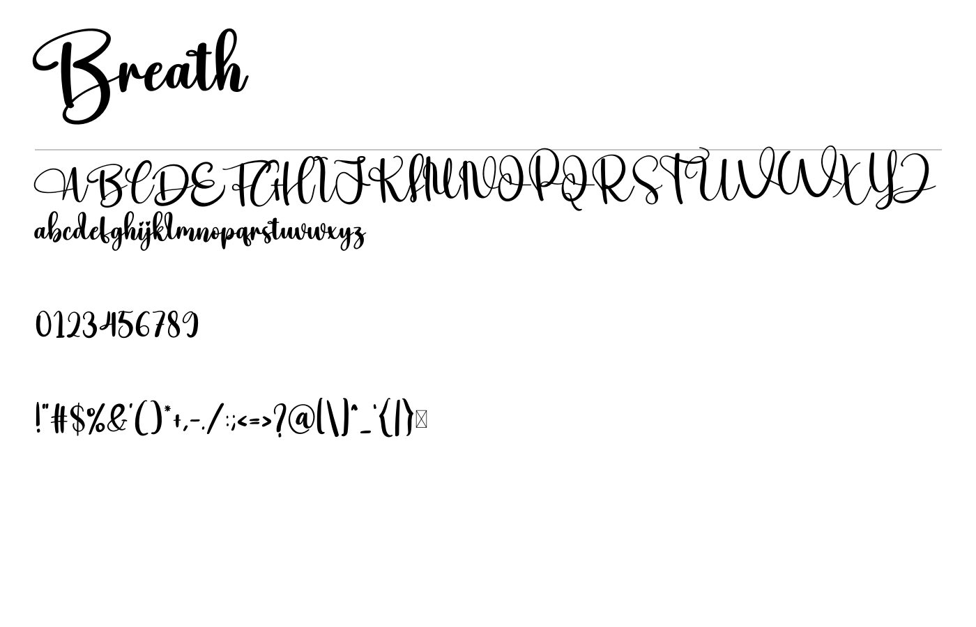 Breath Font preview
