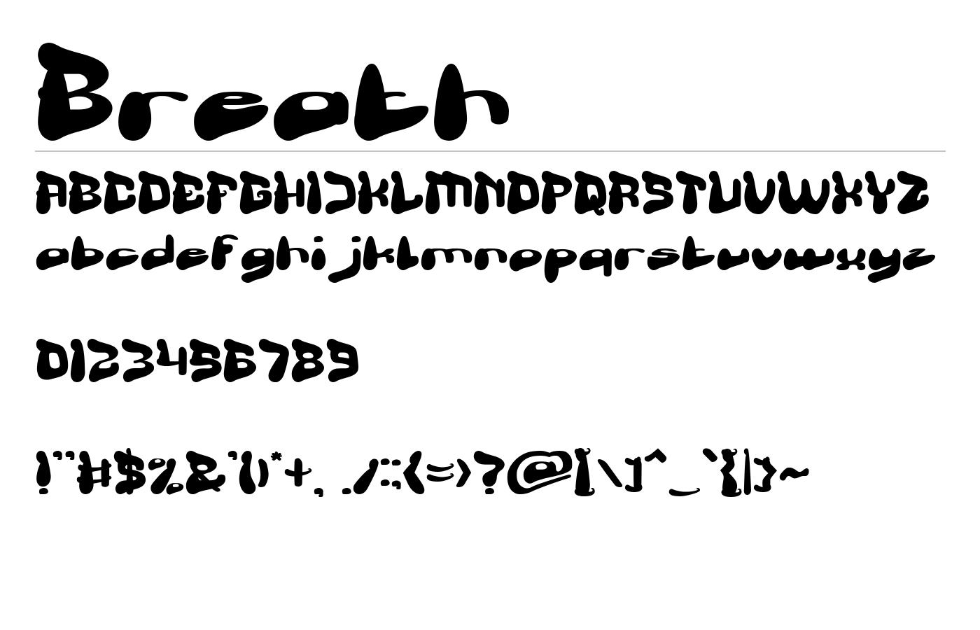 Breath Font preview