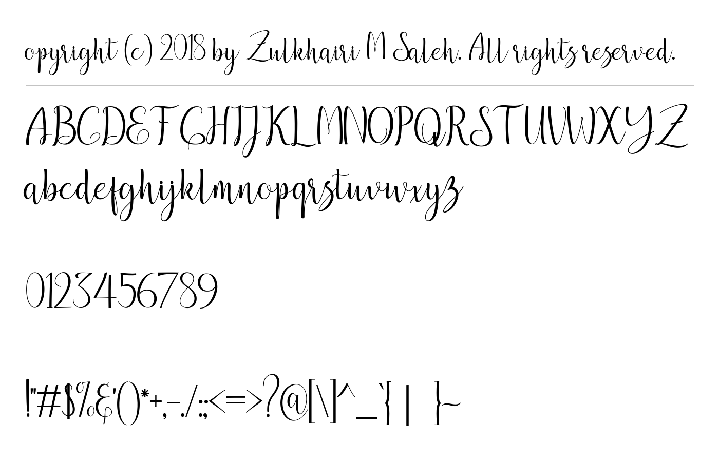 breathaking Font preview