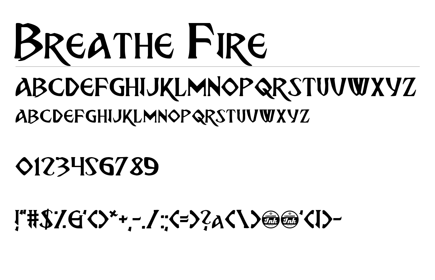 Breathe Fire Font preview