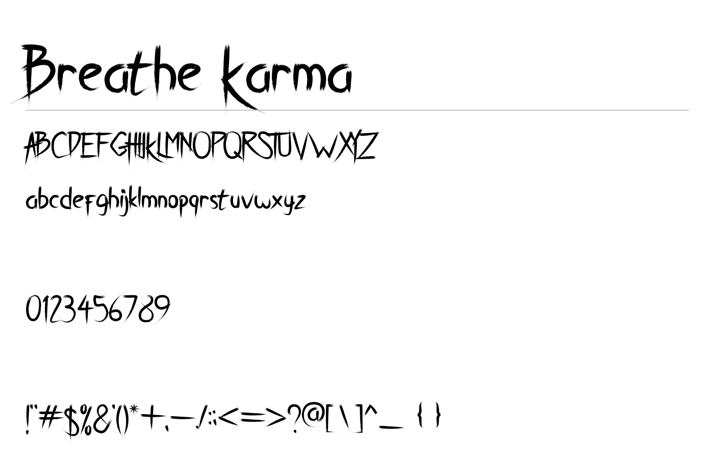Breathe Karma Font preview