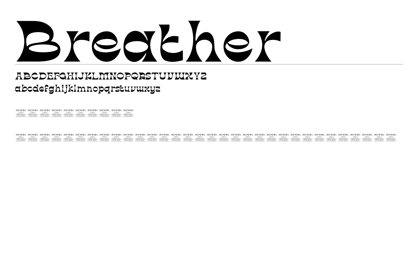 Breather Font preview