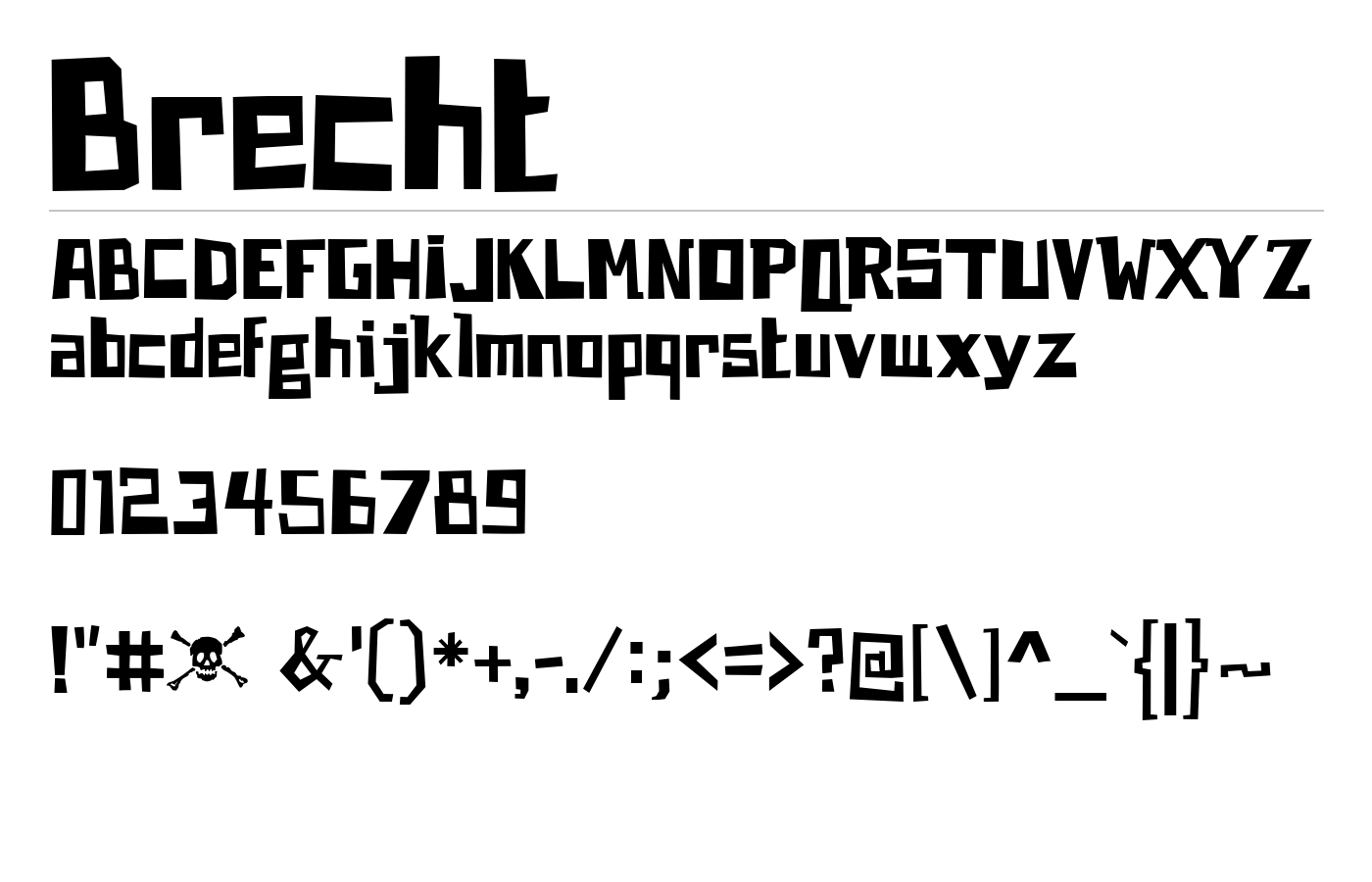 Brecht Font preview