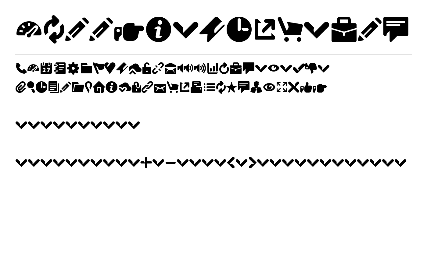 Breezi Icon Set Font preview