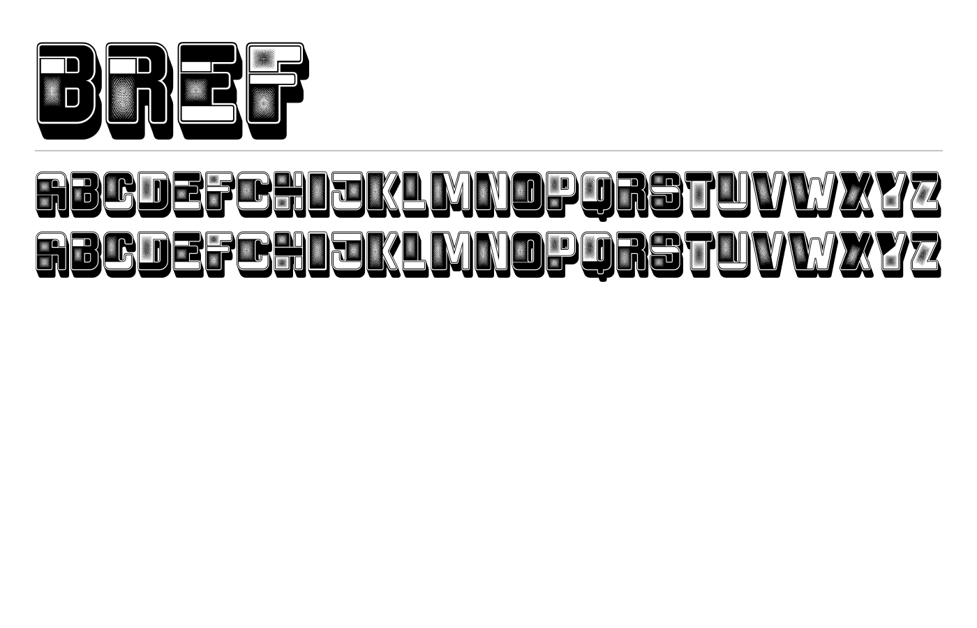 Bref Font preview