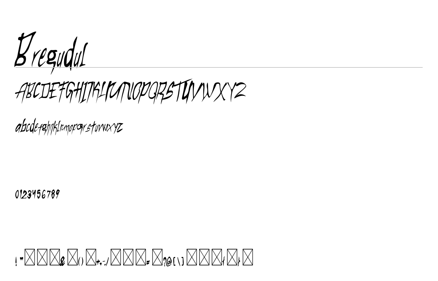 Bregudul Font preview
