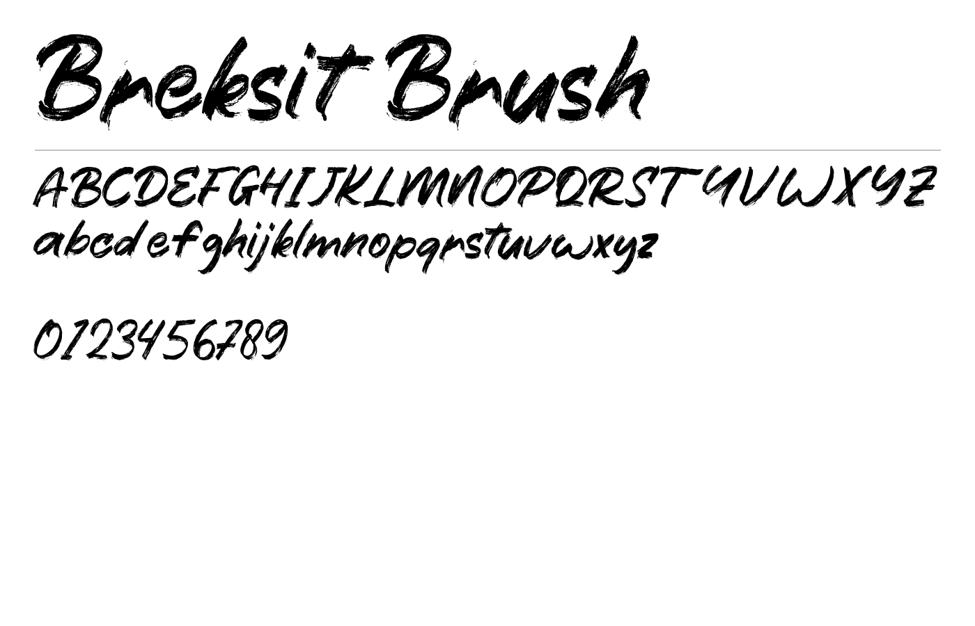 Breksit Brush Font preview