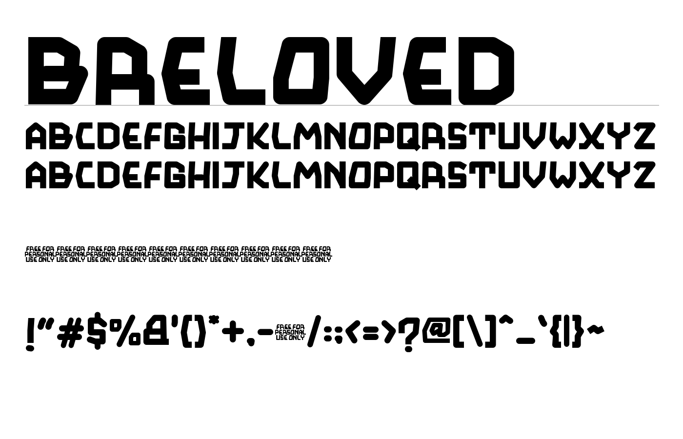 Breloved Font preview
