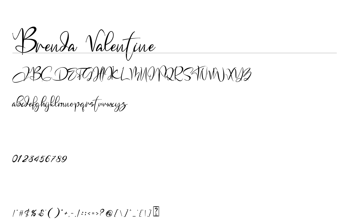 Brenda Valentine Font preview