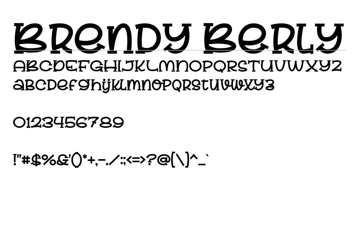 Brendy Berly Font preview