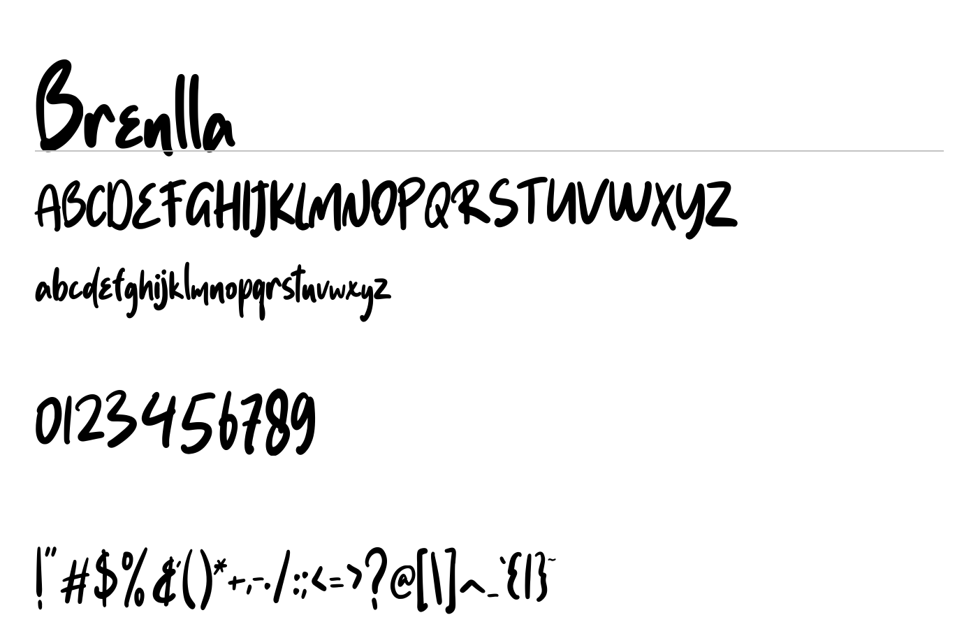 Brenlla Font preview