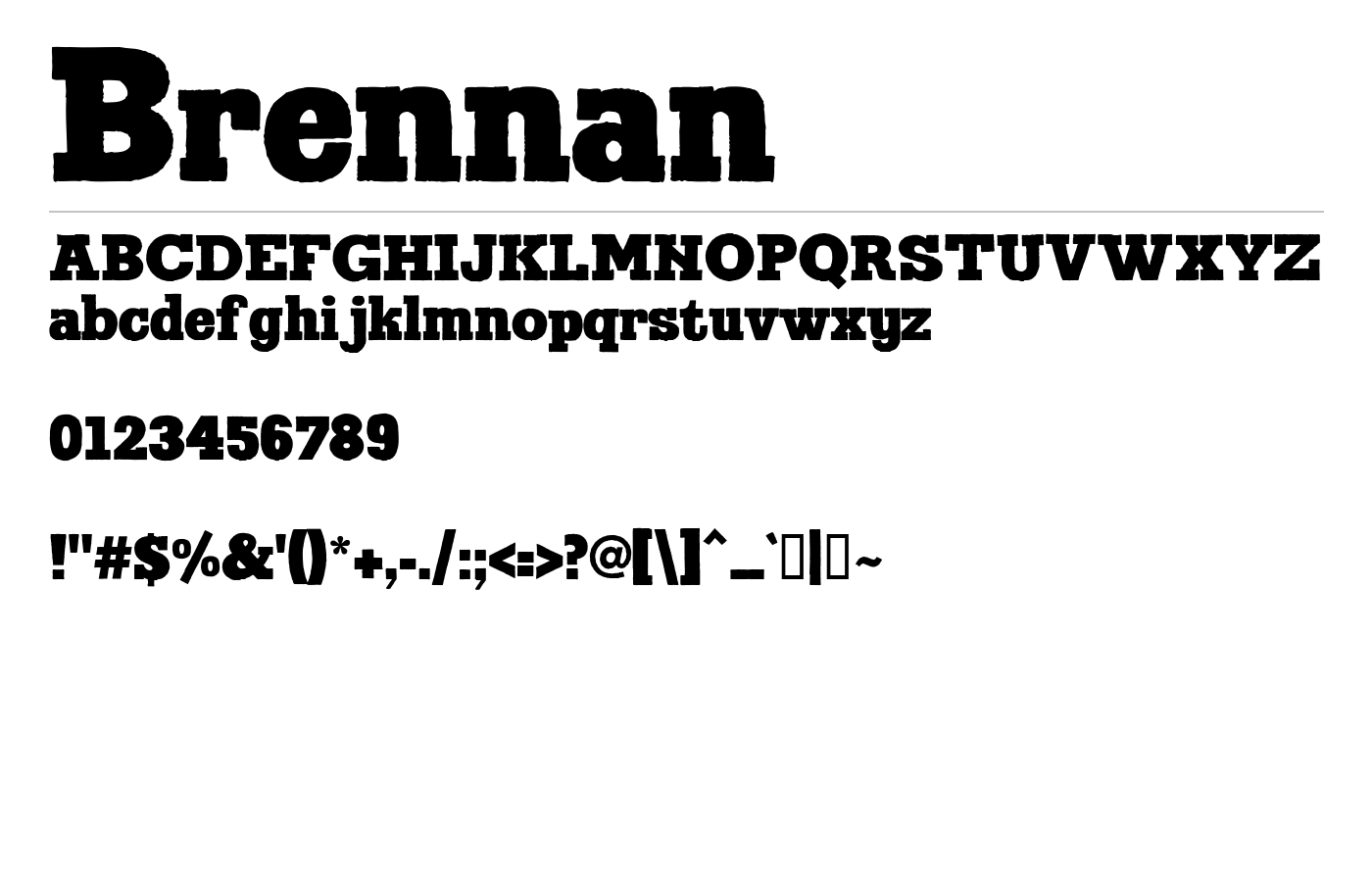 Brennan Font preview