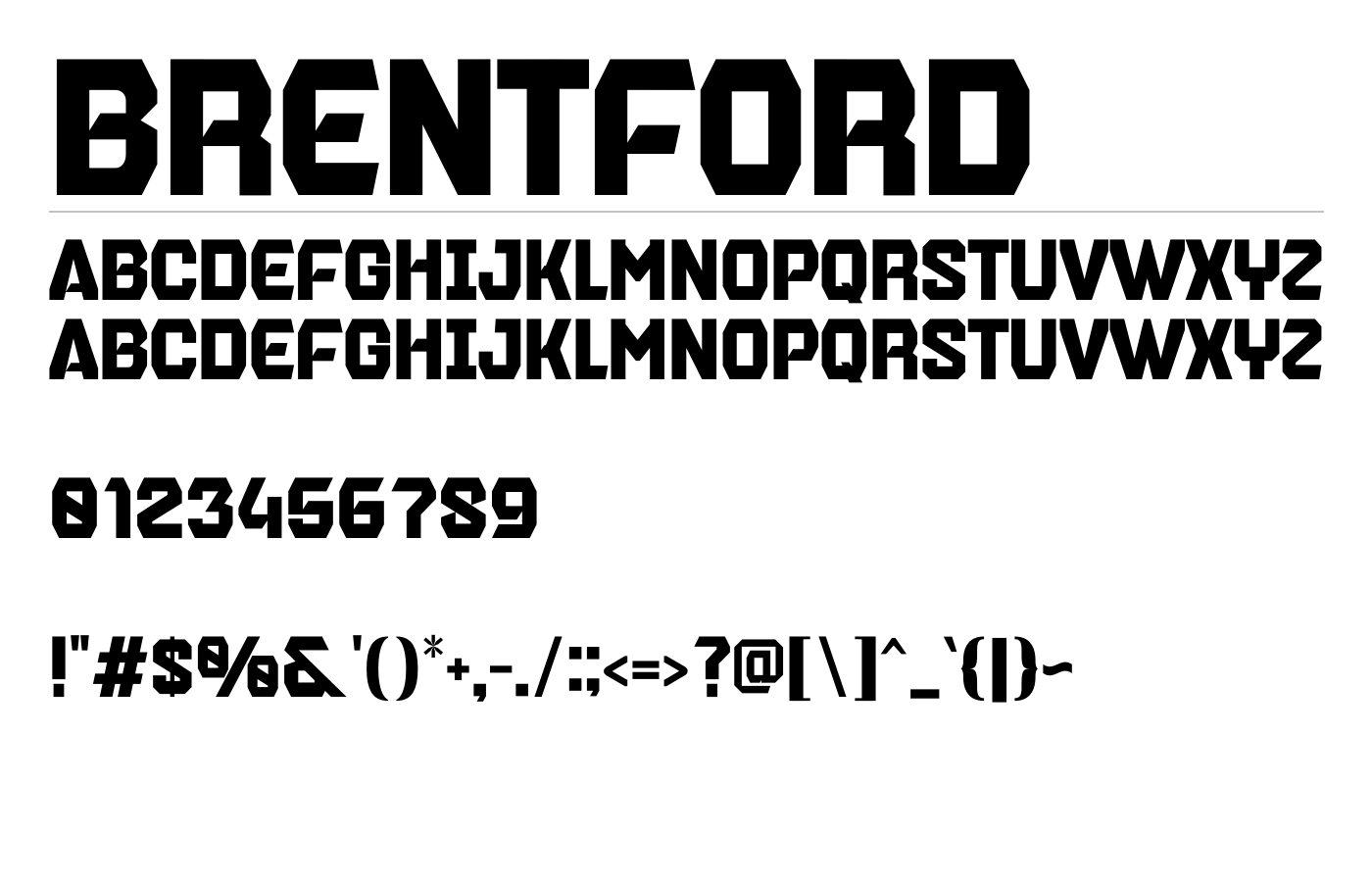 Brentford Font preview