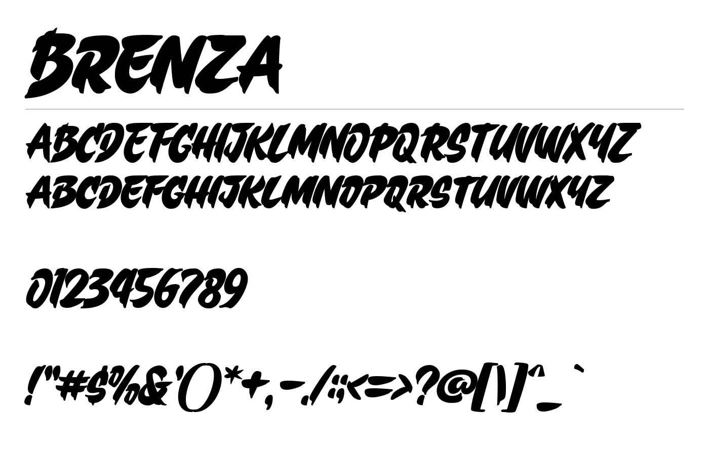 Brenza Font preview
