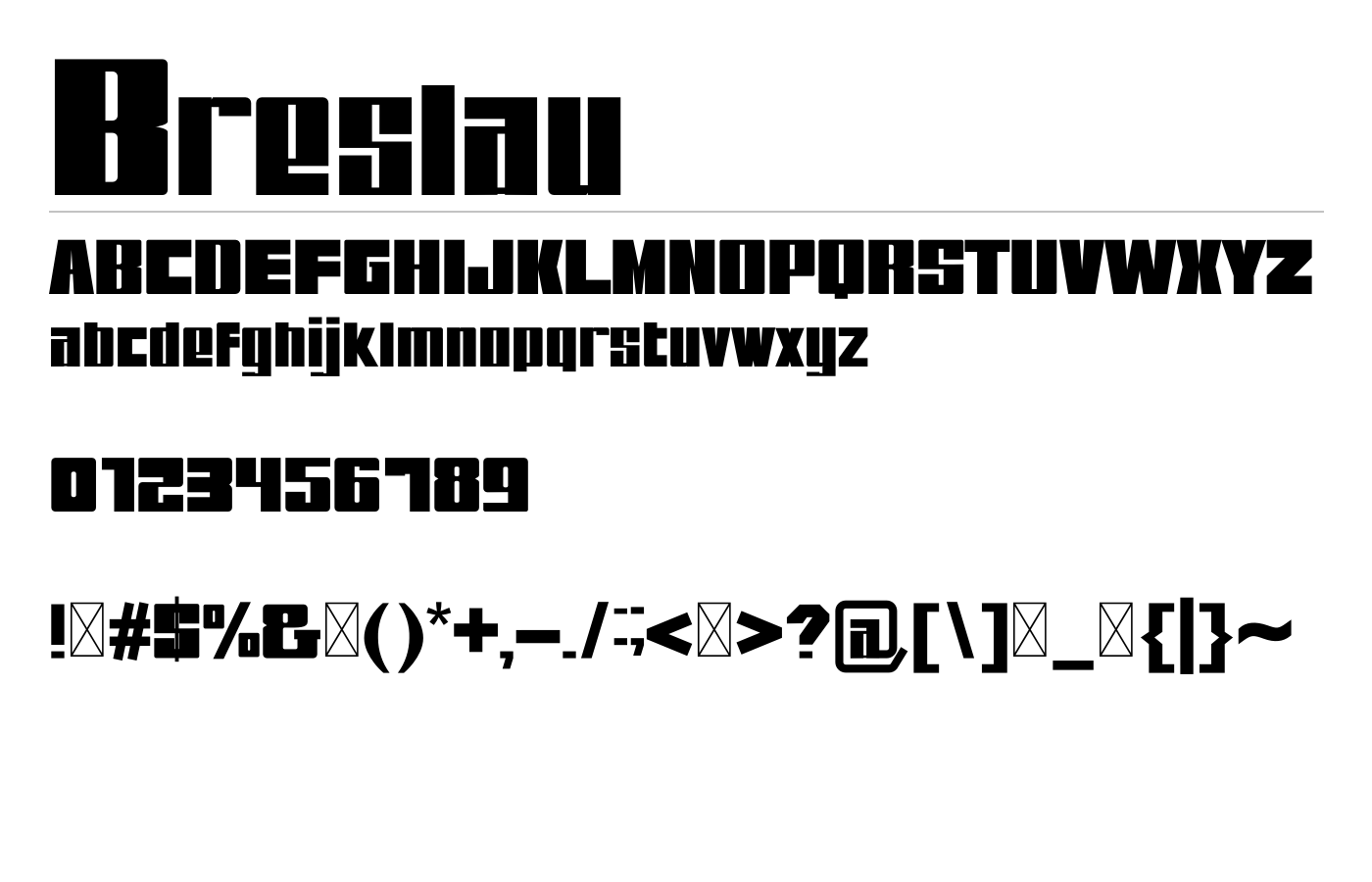 Breslau Font preview