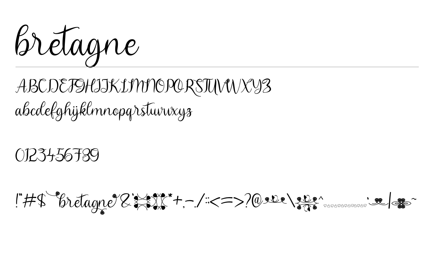 bretagne Font preview