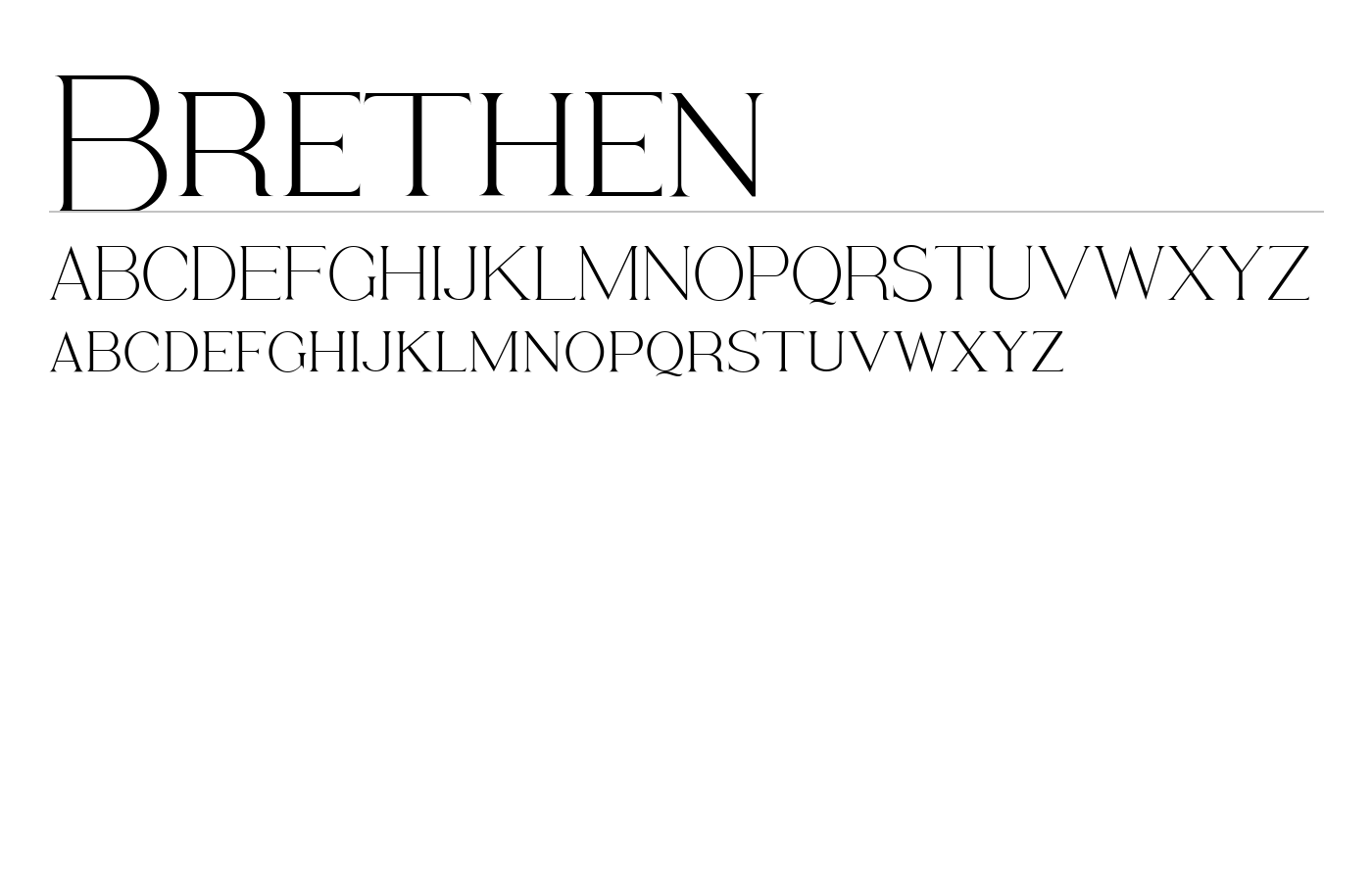 Brethen Font preview