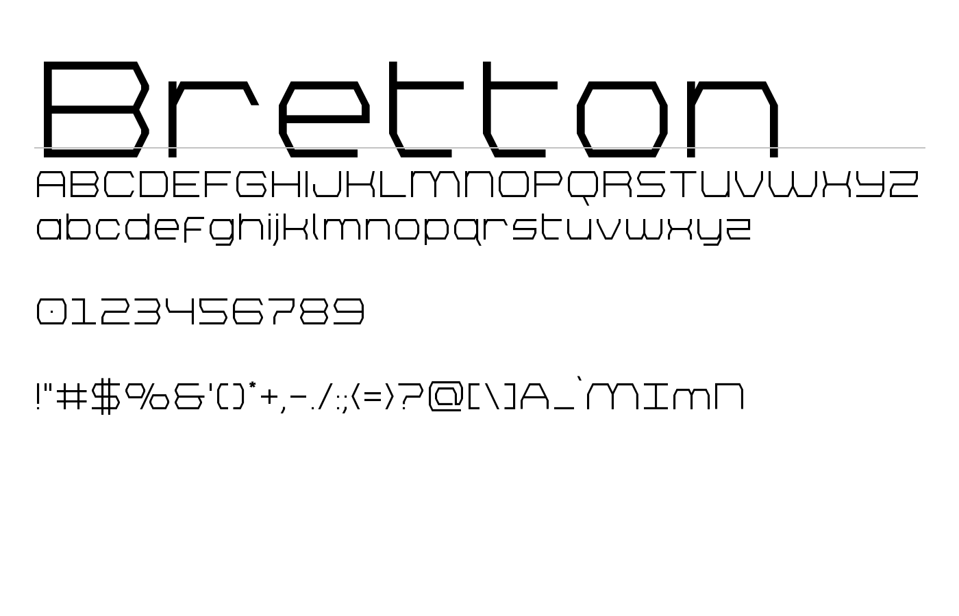 Bretton Font preview