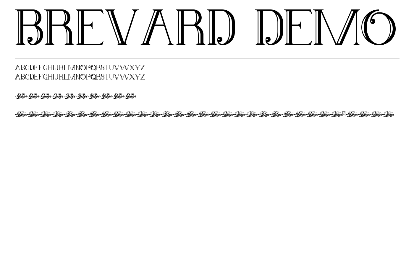 Brevard Demo Font preview