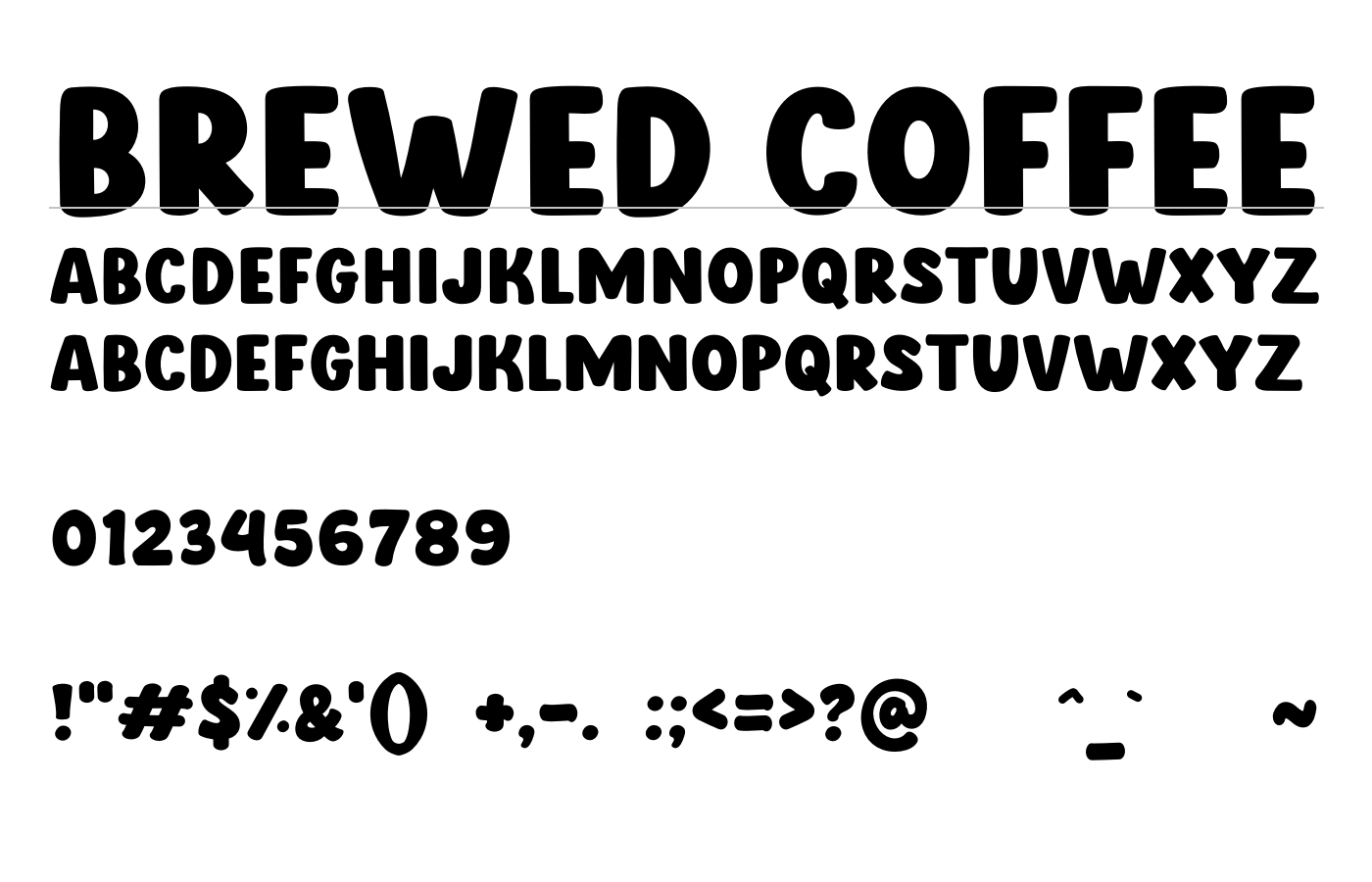 Brewed Coffee Font preview