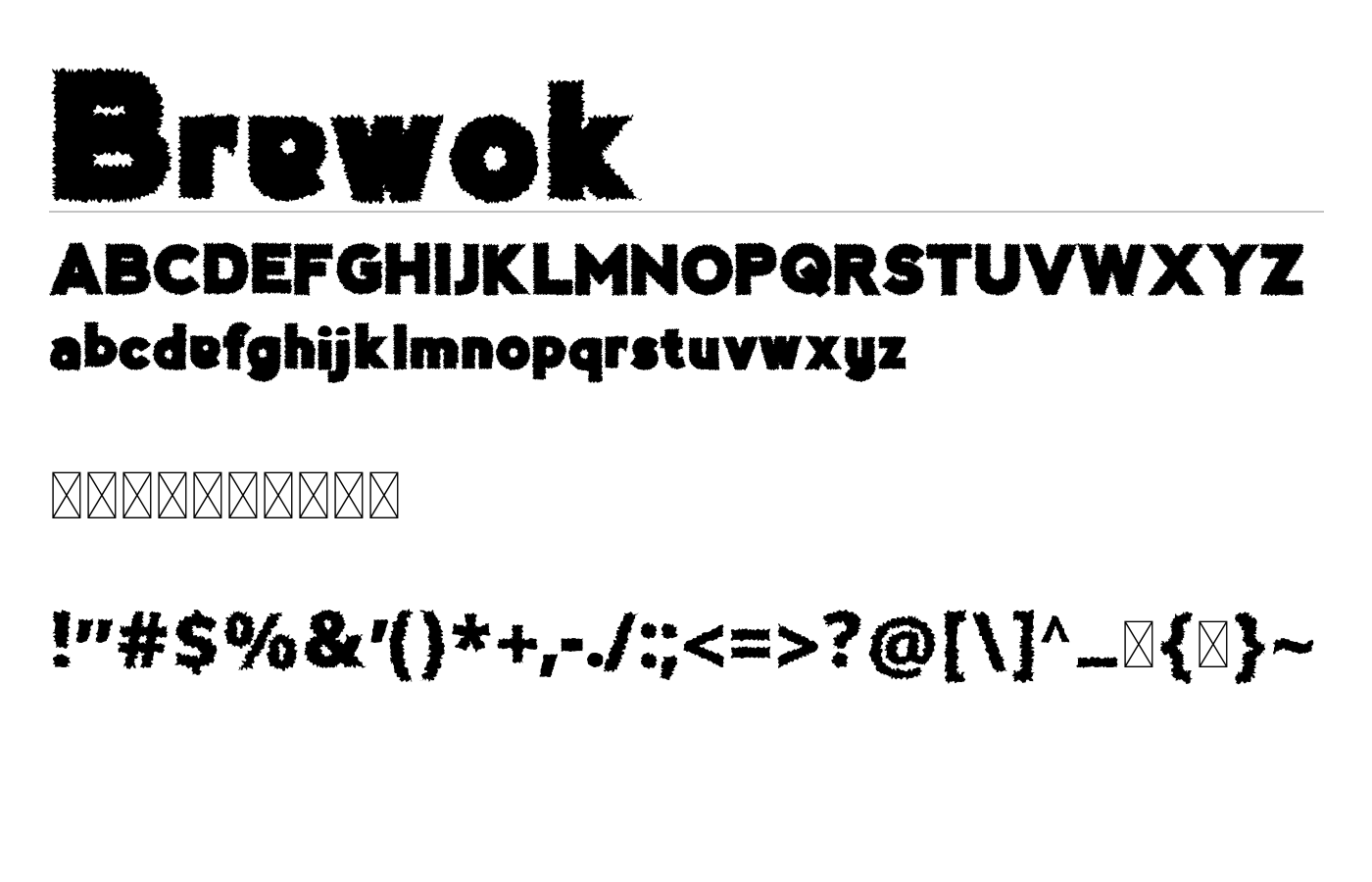 Brewok Font preview