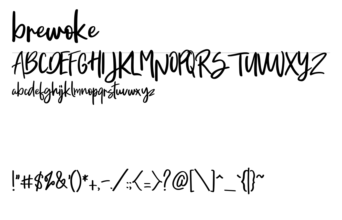 brewoke Font preview