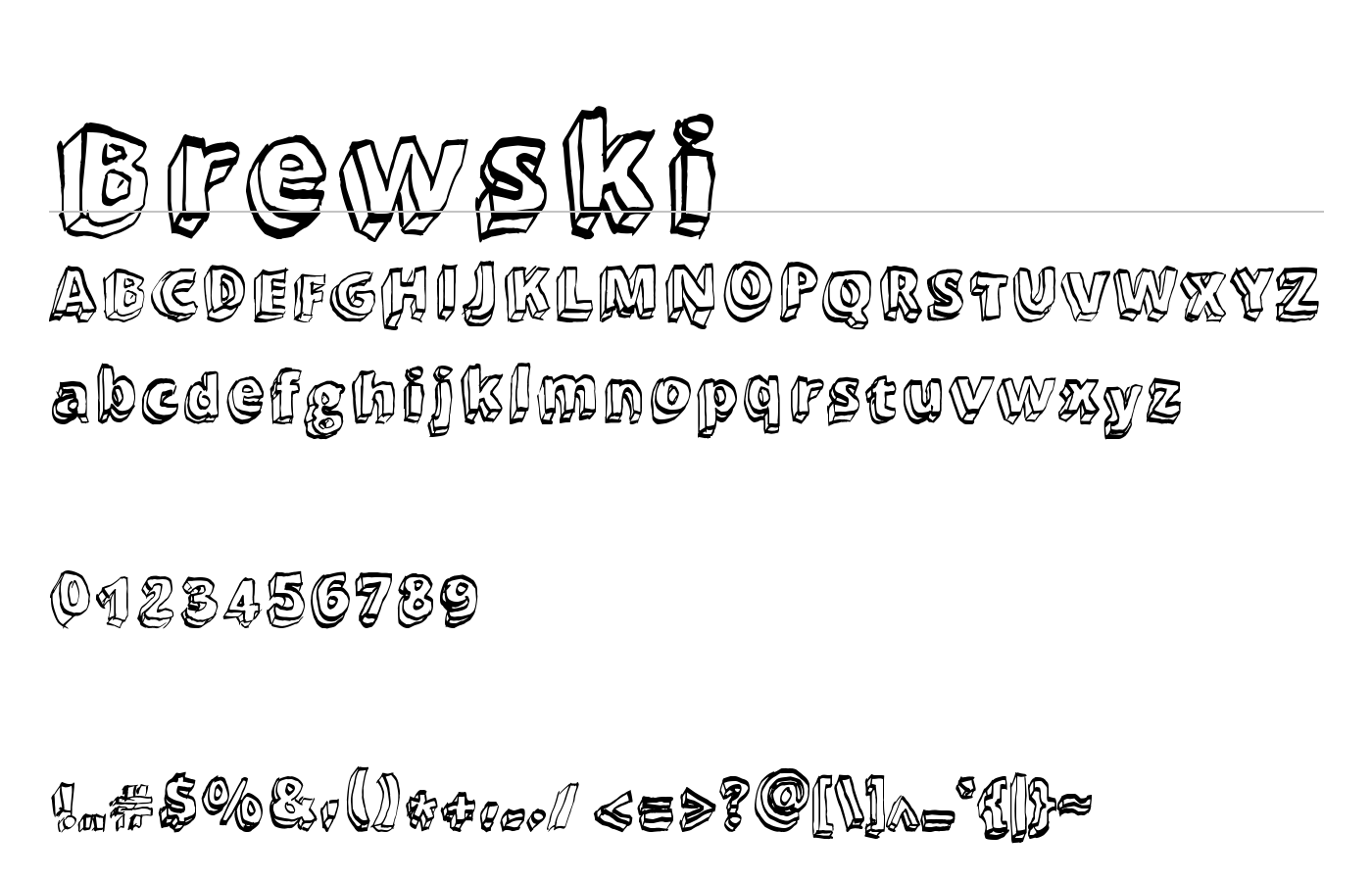 Brewski Font preview