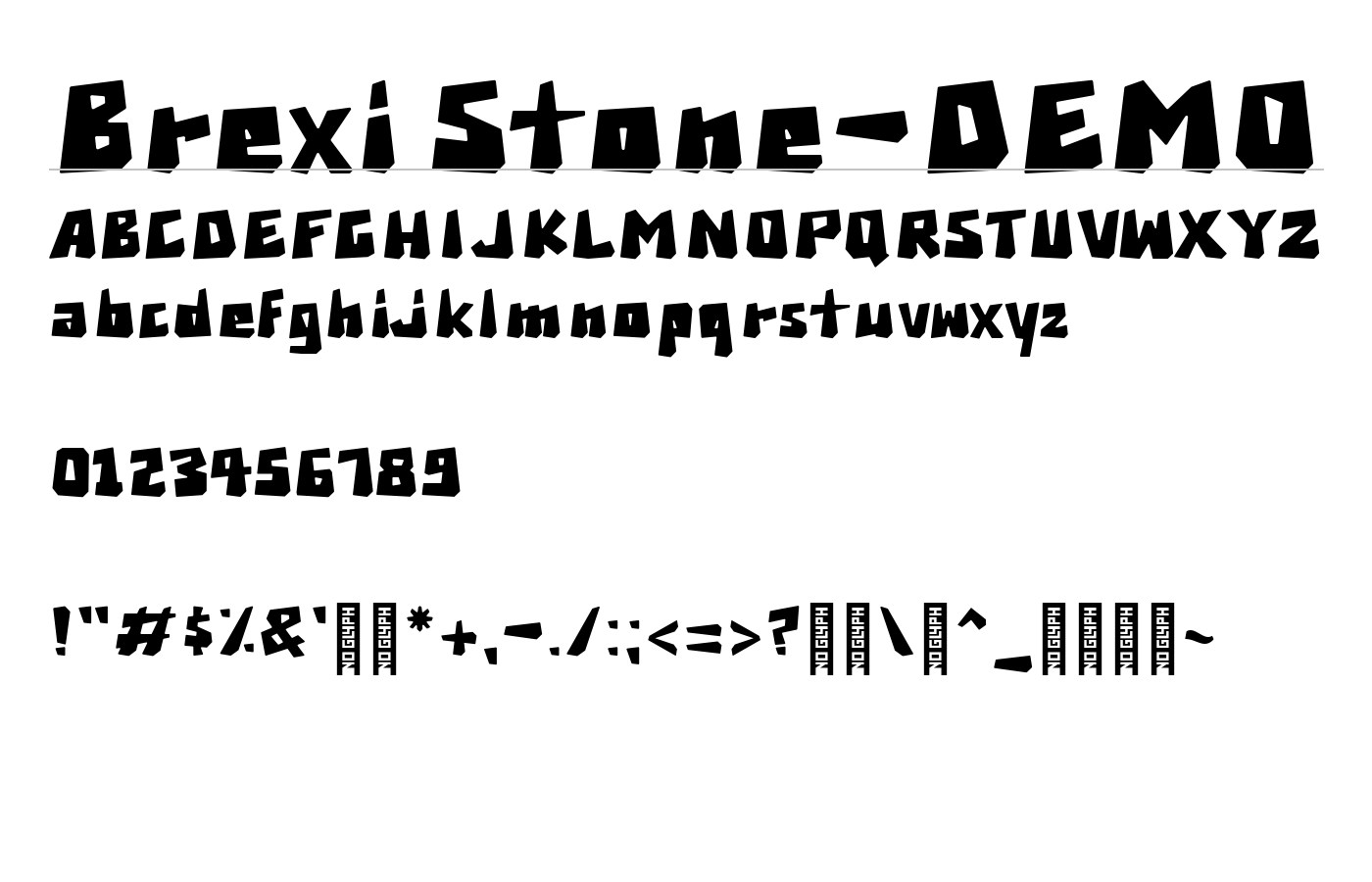 Brexi Stone-DEMO Font preview
