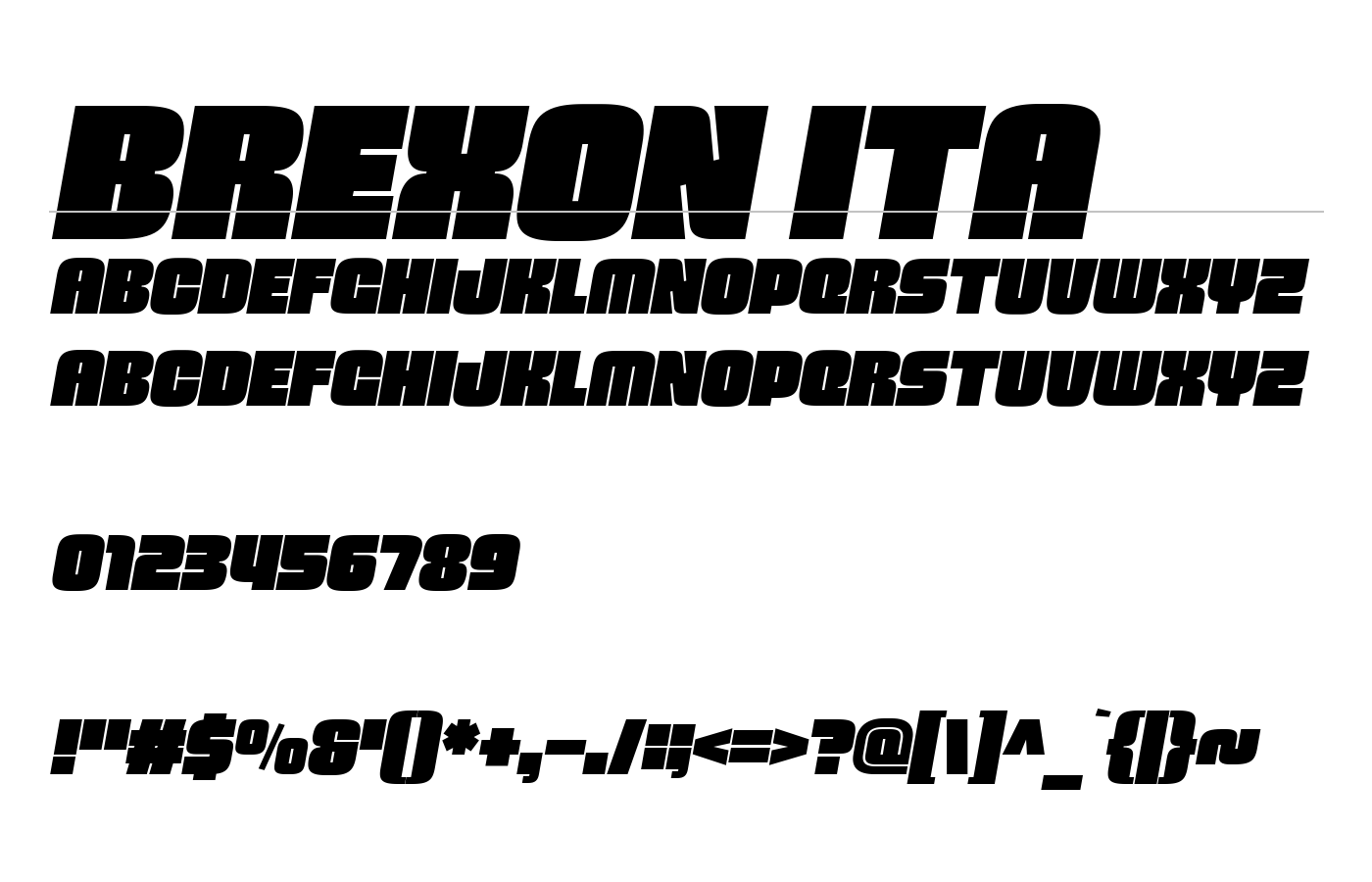 Brexon Font preview
