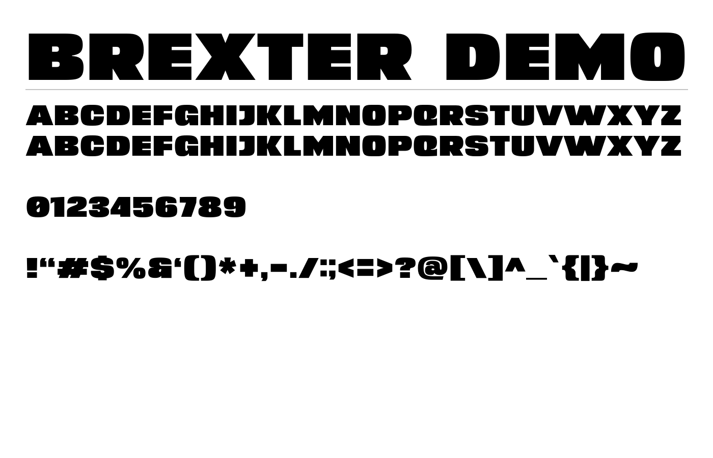 Brexter Demo Font preview