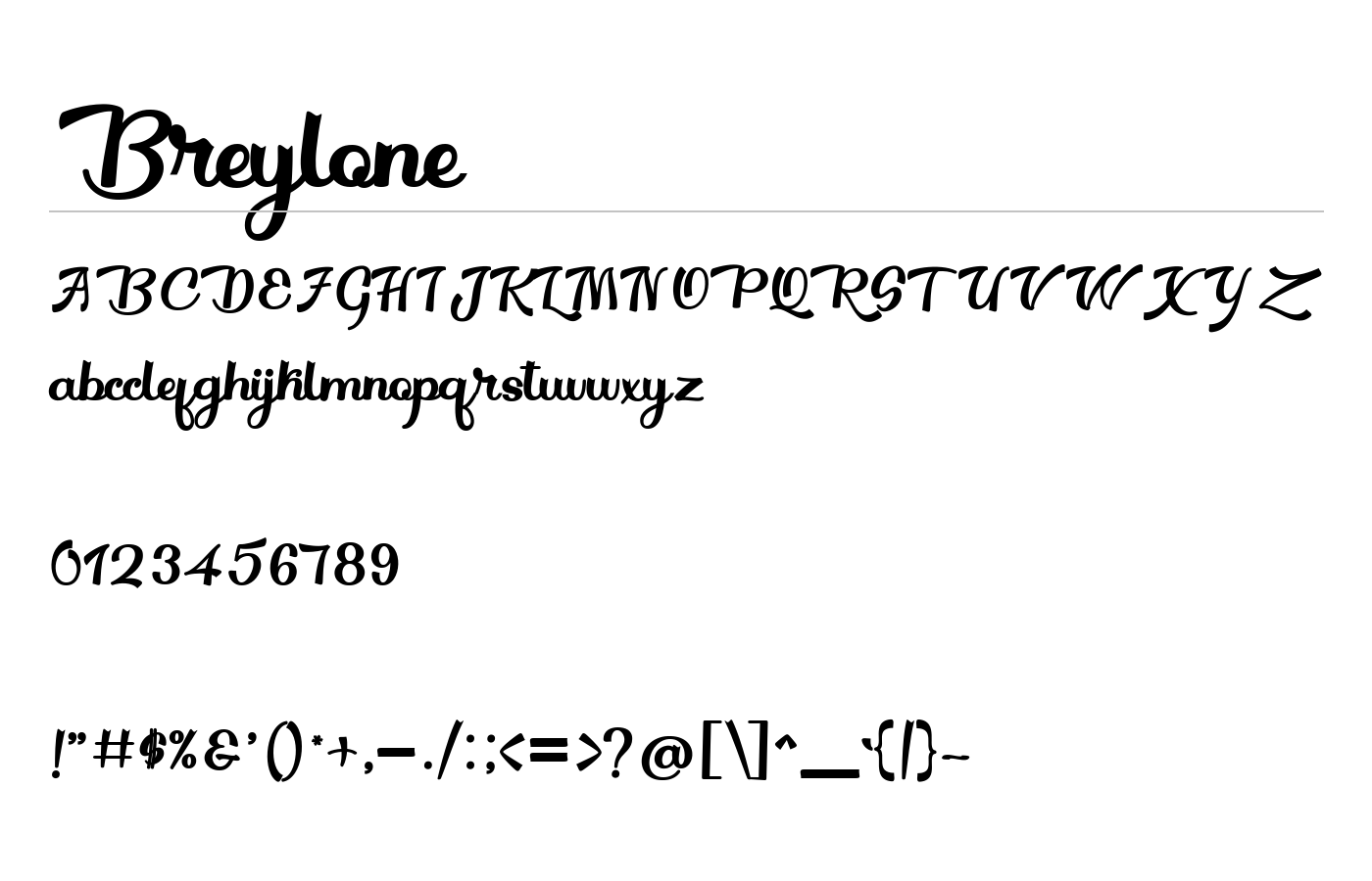 Breylone Font preview