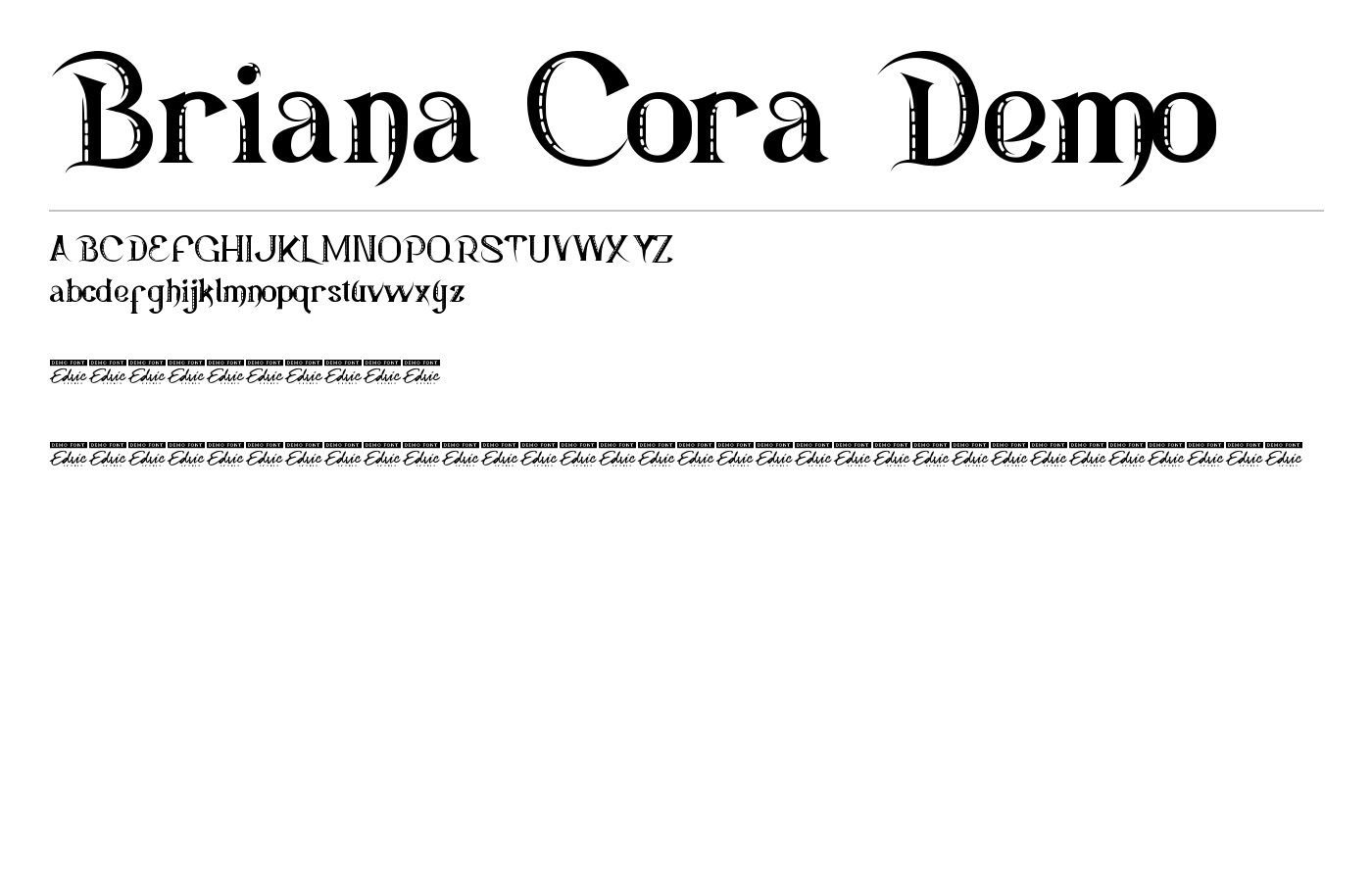 Briana Cora Demo Font preview