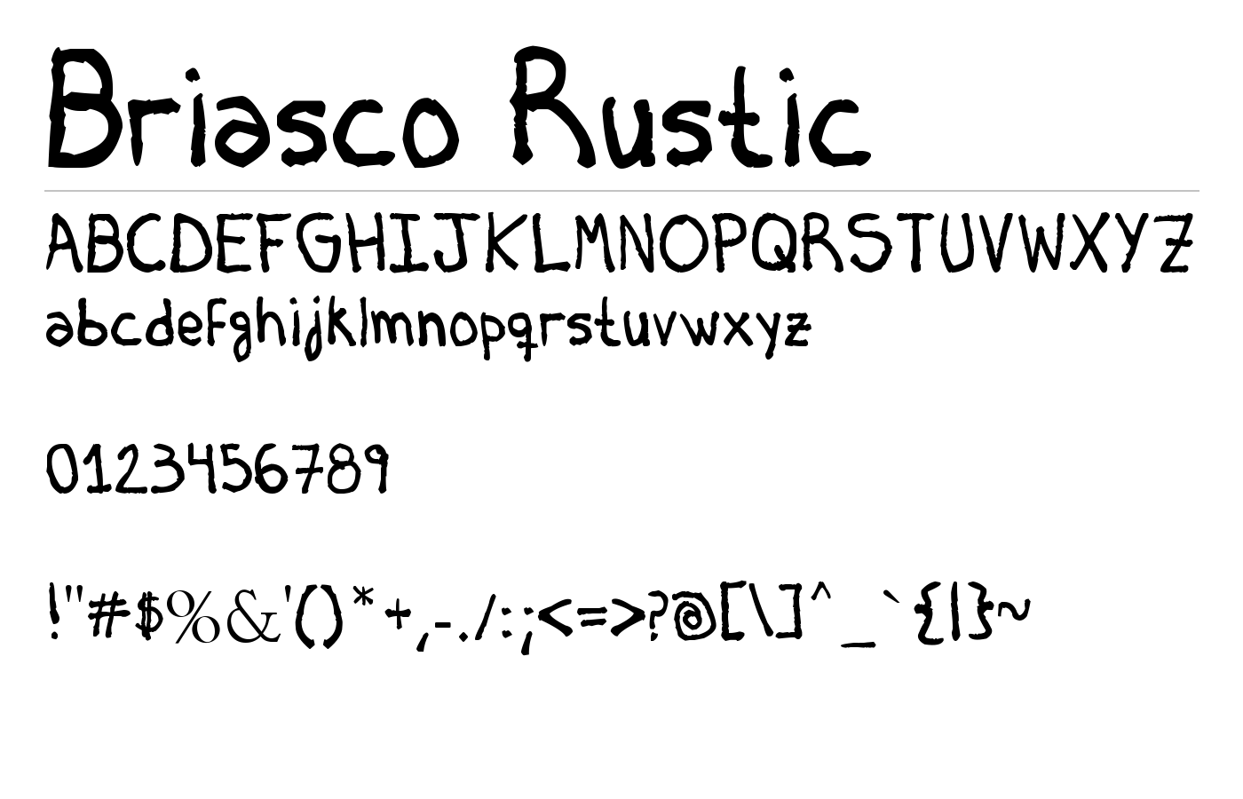 Briasco Rustic Font preview