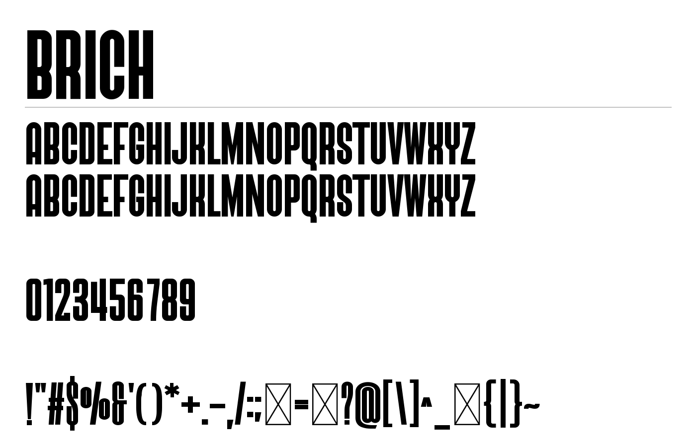 Brich Font preview