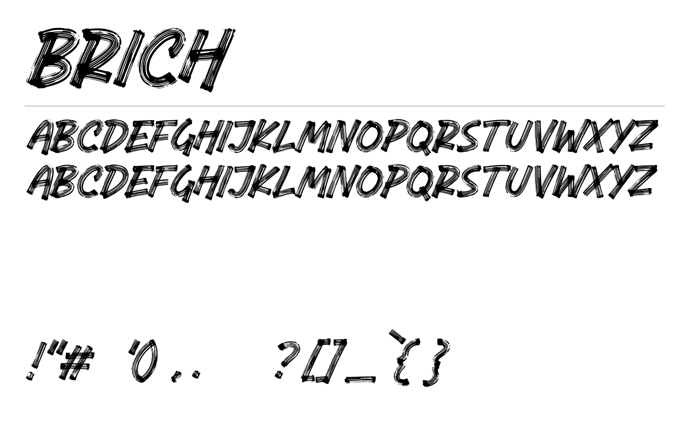 Brich Font preview
