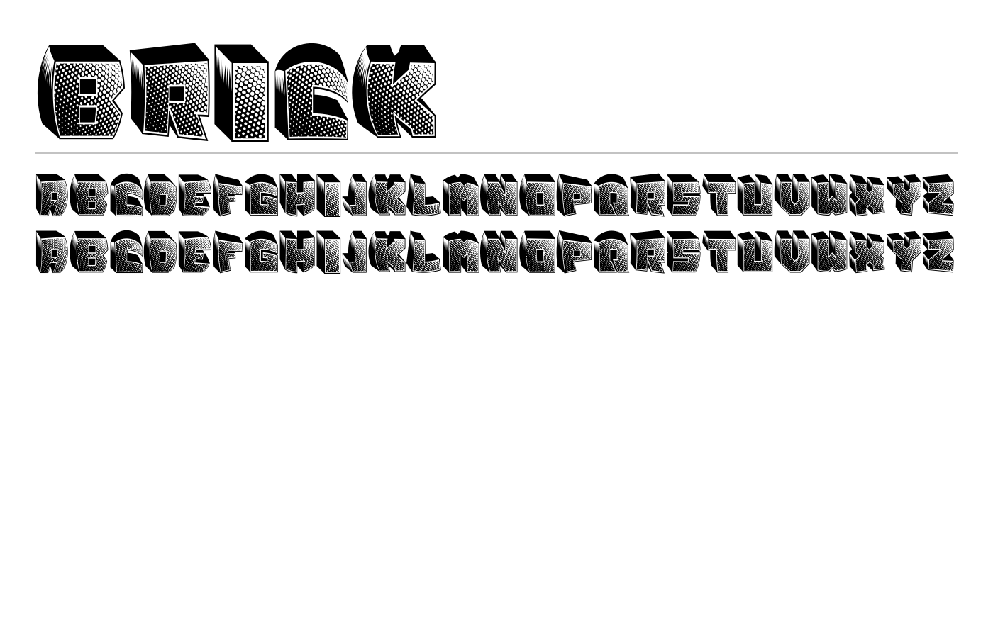 Brick Font preview