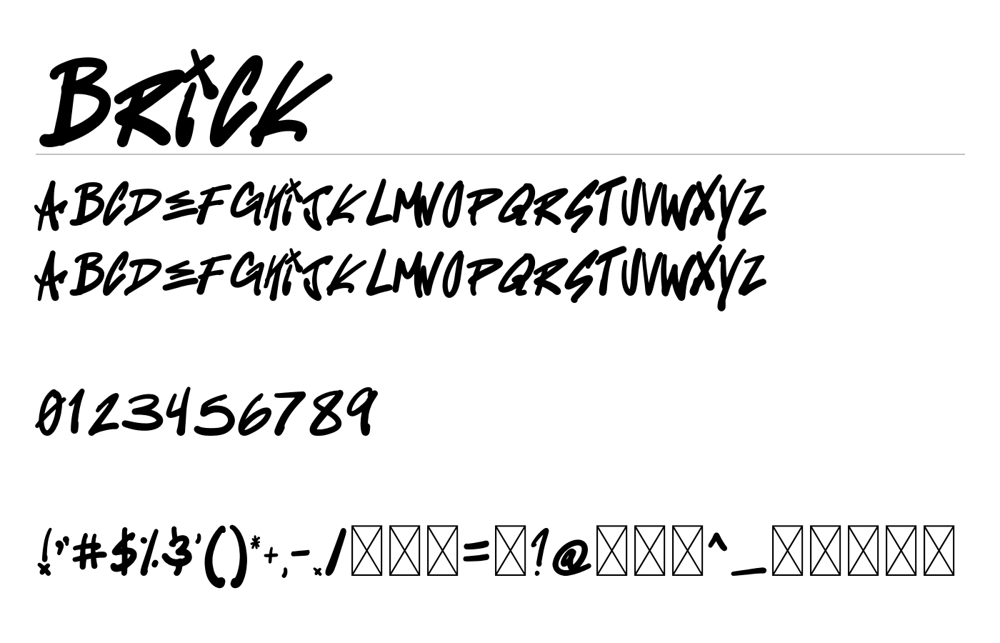 Brick Font preview