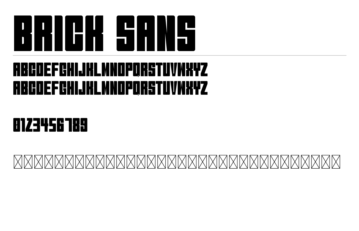 Brick Sans Font preview
