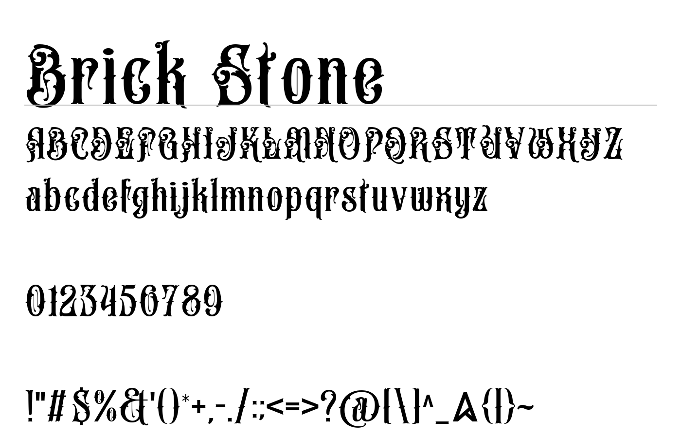 Brick Stone Font preview
