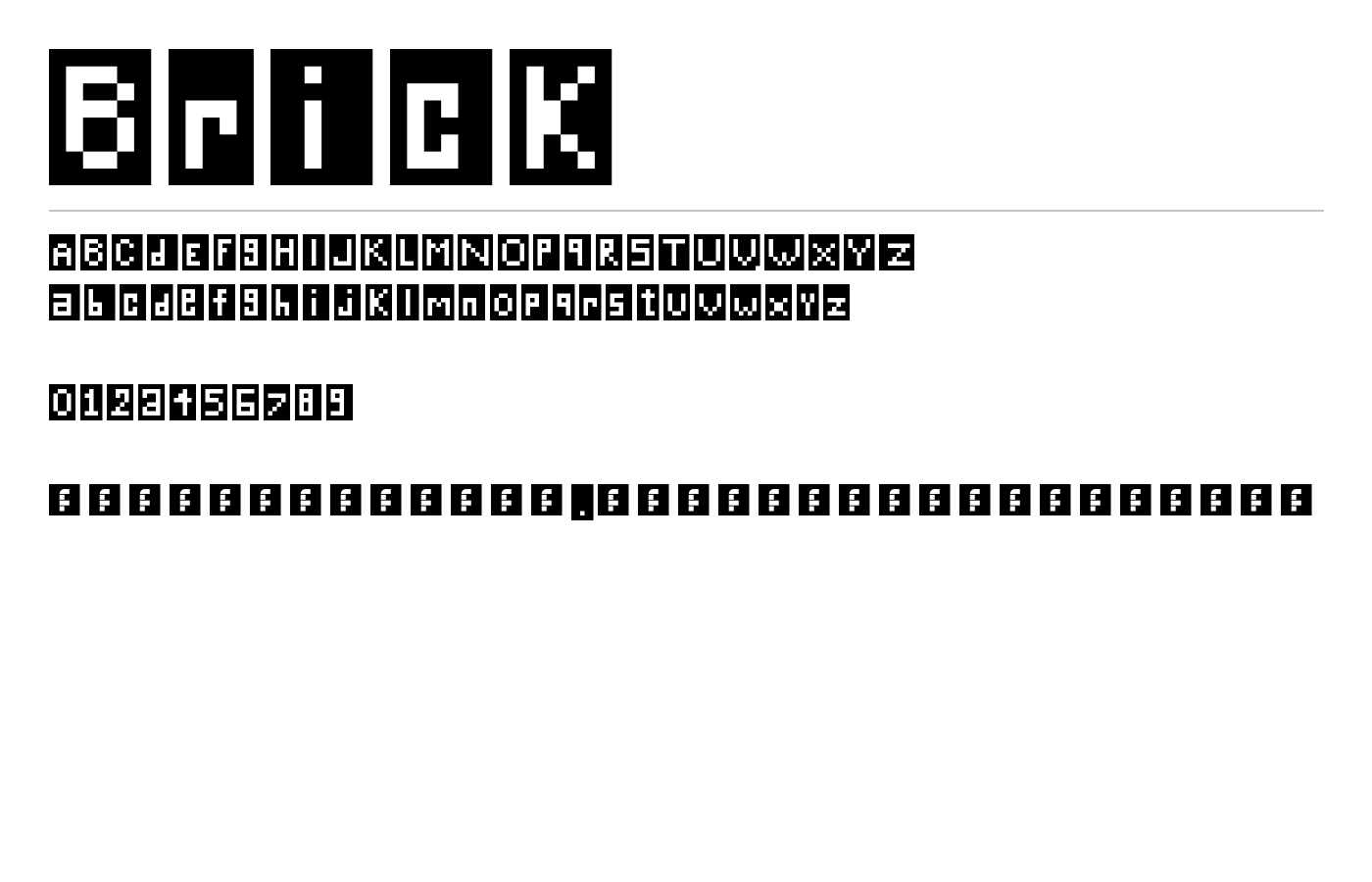 Brick Font preview