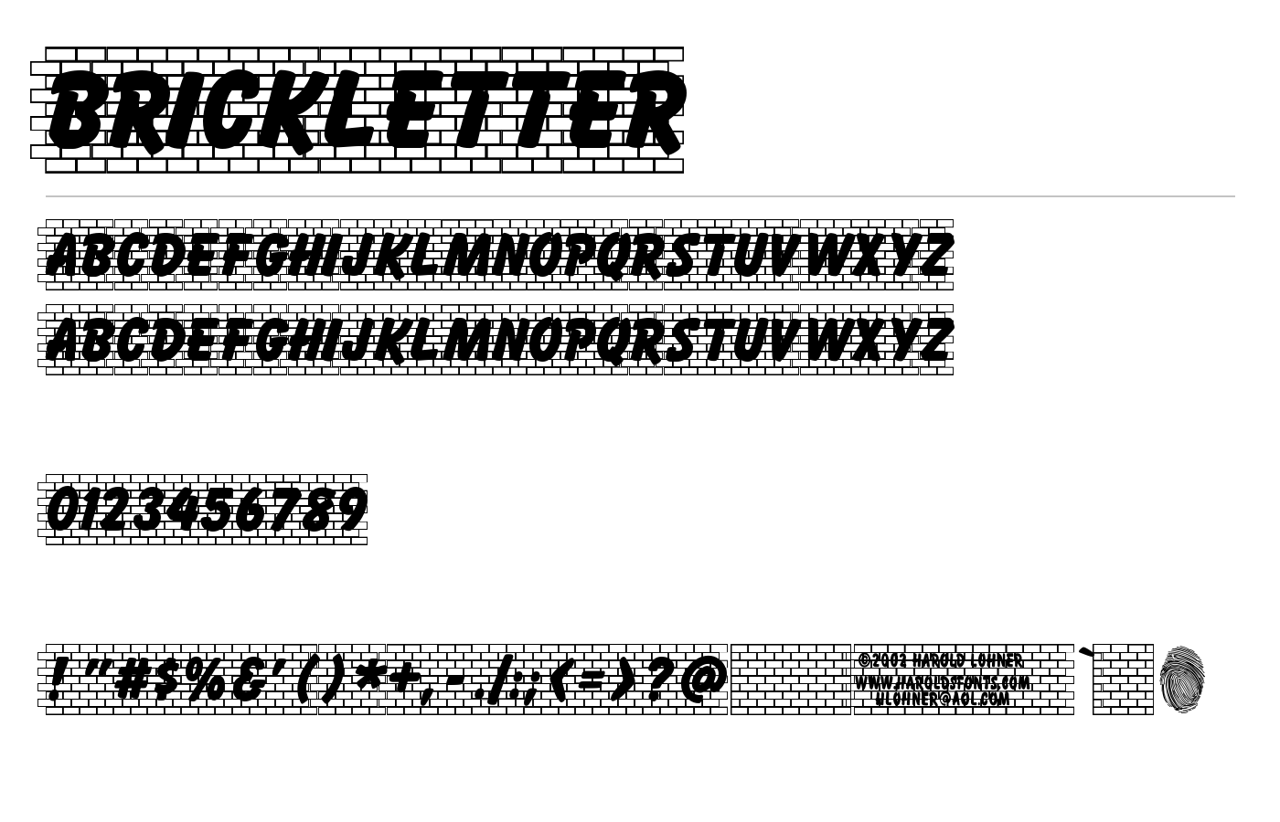 Brickletter Font preview