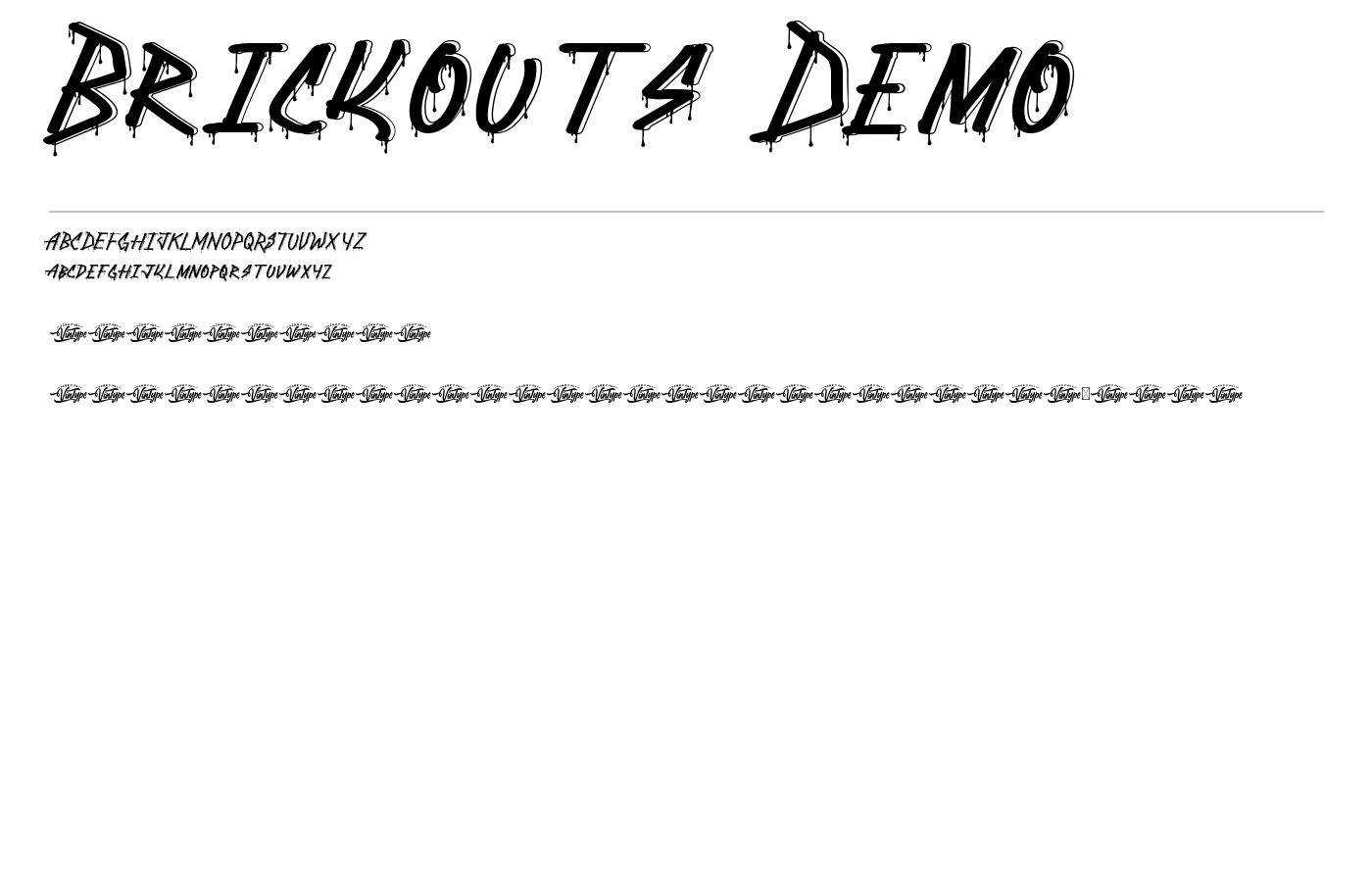 Brickouts Demo Font preview