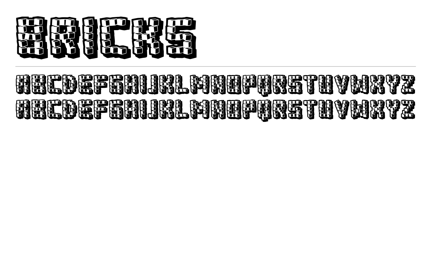 Bricks Font preview