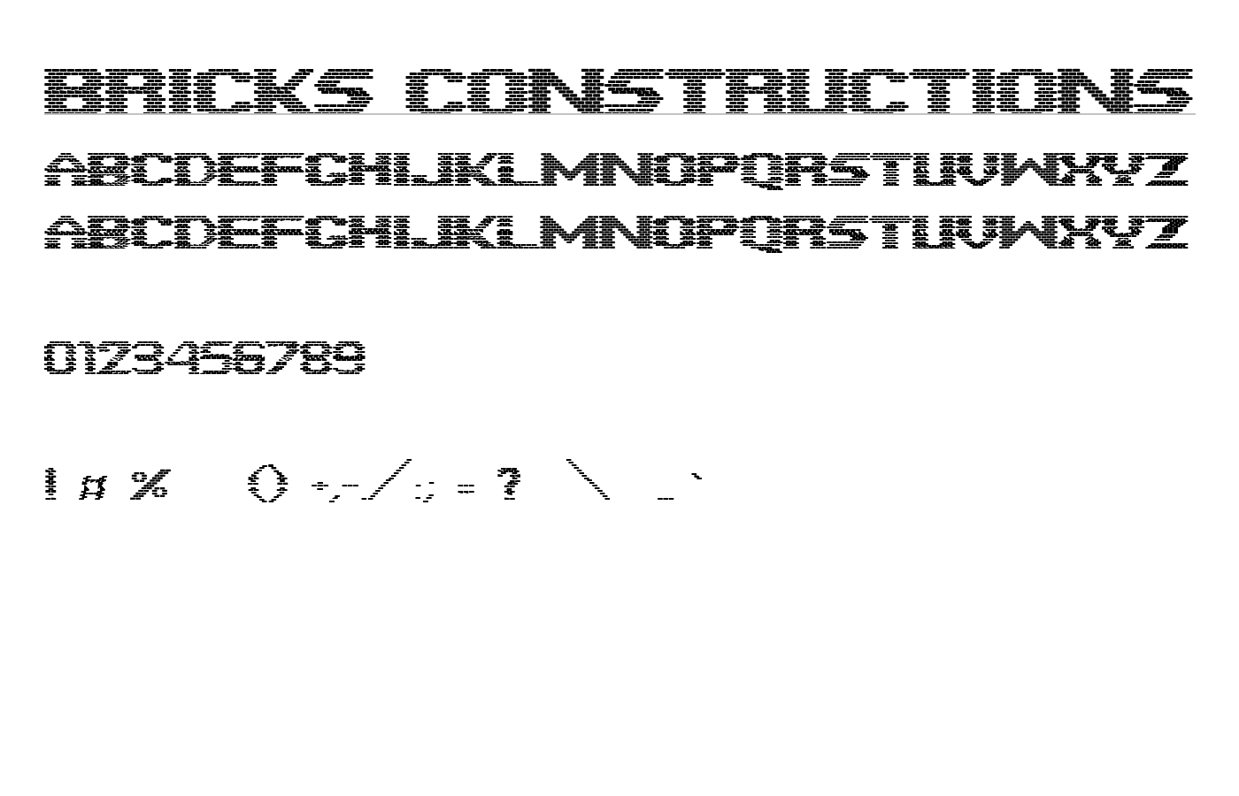 Bricks Constructions Font preview